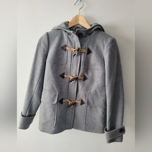 J.Crew Italian Wool Melton Classic Duffle Coat - Style B0647 - FA14, 00, Grey